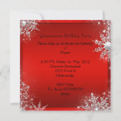 Red Quinceanera 15e Elite Elegant Birthday Party Kaart (Achterkant)