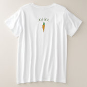 RED RABBIT CUSTOM NAME Vrouwen Plus-Size T-SHIRT (Design achterkant)