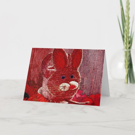 RED RABBIT FEESTDAGEN KAART (Voorkant)