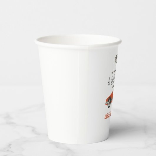 Red Race auto Baby shower Papieren Bekers