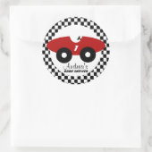 Red Race auto Baby shower Ronde Sticker (Tas)