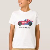 Red Race Auto Little Racer Boy Gepersonaliseerd T-shirt (Voorkant)