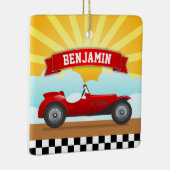  Red Race Auto Persoonlijke naam Kinder Room Keramisch Ornament (Rechts)