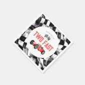 Red Race Auto Two Snel 2e verjaardagsfeest Servet (Hoek)