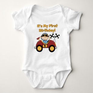 Red Race Car 1st Birthday Tshirts en Gifts