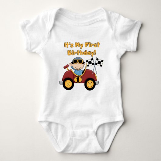 Red Race Car 1st Birthday Tshirts en Gifts (Voorkant)