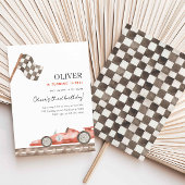 Red Race Car 3e verjaardag, Any Age Boys Racing Kaart