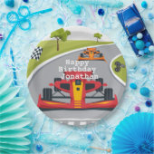 Red Race Car 3rd Birthday Papieren Bordje (Feest)