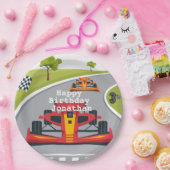 Red Race Car 3rd Birthday Papieren Bordje (Feest)