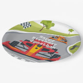 Red Race Car 3rd Birthday Papieren Bordje (Gekanteld)