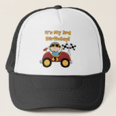 Red Race Car 3rd Birthday Tshirts en cadeaus Trucker Pet (Voorkant)