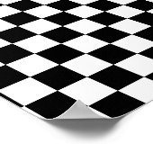 Red Race Car Black White Birthday Party Banner Poster (Hoek)