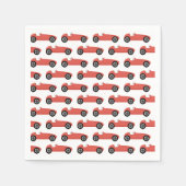 Red Race Car Boy Racing Two Fast Birthday Party Servet (Voorkant)