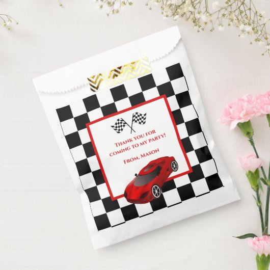 Red Race Car | Favor Bags van de verjaardagspartij Bedankzakje (Gezegeld)