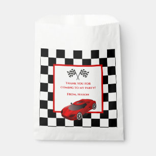 Red Race Car Favor Bags van de verjaardagspartij Bedankzakje