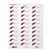 Red Race Car | Kinder retouradres Etiket (Full Sheet)