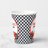 Red Race Car Racing Birthday Papieren Bekers (Links)