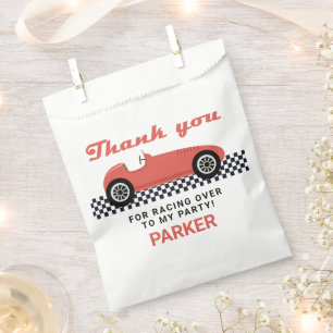 Red Race Car Racing Birthday Party Favor Bag Bedankzakje