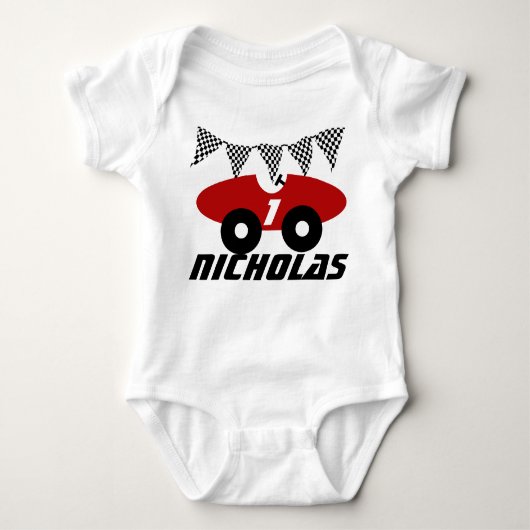 Red Race Car Romper (Voorkant)