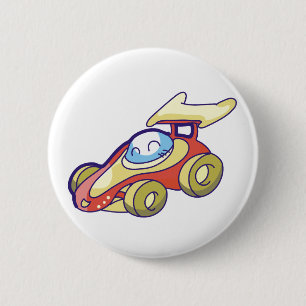Red Race Car Ronde Button 5,7 Cm