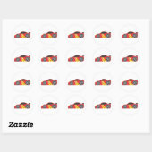 Red Race Car Ronde Sticker (Vel)