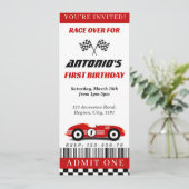 Red Race Invitation Kaart (Staand voorkant)