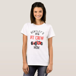 Red Race Pit Crew Moeder Verjaardag Shirt