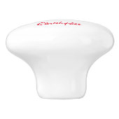 Red Racing Auto Voeg gewoon naam toe Keramische Knop (Zijkant)