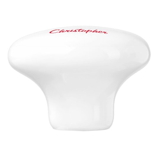 Red Racing Auto Voeg gewoon naam toe Keramische Knop (Zijkant)