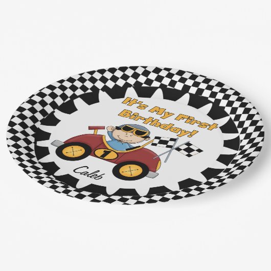 Red Racing Bord 1e verjaardag (Gekanteld)