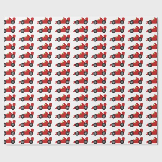 Red Racing Car Cadeaupapier (Vlak)