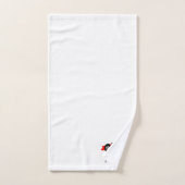 Red Racing Car Design Monogrammed Bad Handdoek (Handdoek)
