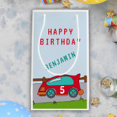 Red Racing Car Gelukkige Verjaardag Klein Cadeauzakje