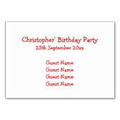 Red Racing Car Kaart (Achterkant)