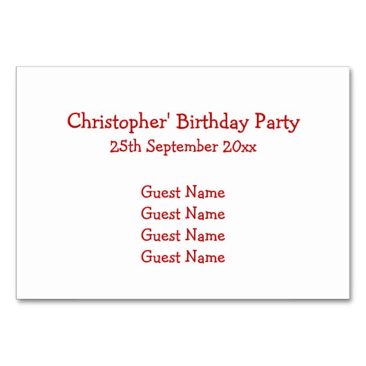 Red Racing Car Kaart (Achterkant)