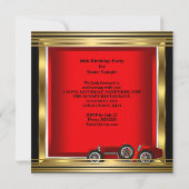  Red Racing Car Mans 60e verjaardag Foto Kaart (Achterkant)