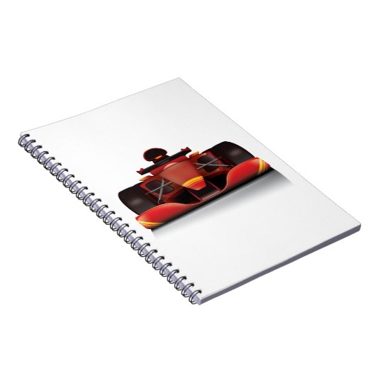 Red Racing Car Notitieboek (Rechterzijde)
