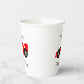 Red Racing Car Papieren Bekers (Links)