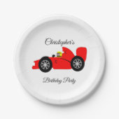 Red Racing Car Papieren Bordje (Voorkant)