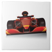 Red Racing Car Tegeltje (Voorkant)
