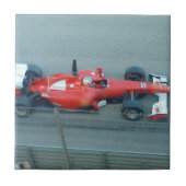 Red Racing Car Tile Tegeltje (Voorkant)
