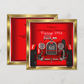 Red Racing Mans 60e verjaardag Kaart (Voorkant / Achterkant)