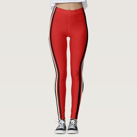 Red Racing Stripes Leggings (Voorkant)
