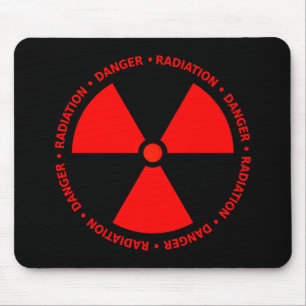 Red Radiation Symbol Mousepad Muismat