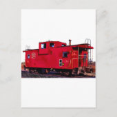 Red Railroad Caboose Briefkaart (Voorkant)