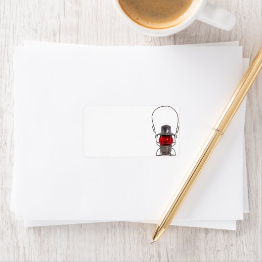 Red Railroad Lantern Labels (Insitu)