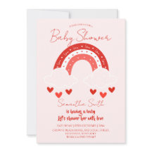 Red Rainbow baby shower 