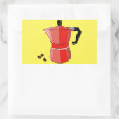 Red Rainbow Espresso Rechthoekige Sticker (Tas)