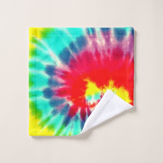 Red Rainbow Tie Dye Washandje (Wasdoekje)