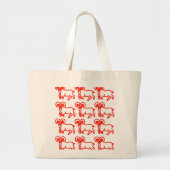 Red Ram Pattern Tote Bag (Voorkant)